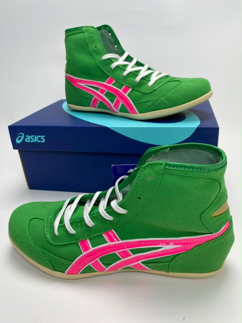 Wrestling Shoes green/pink