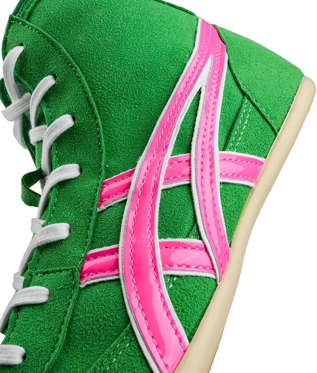 Wrestling Shoes green/pink