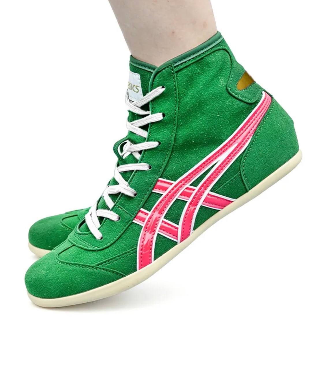 Wrestling Shoes green/pink
