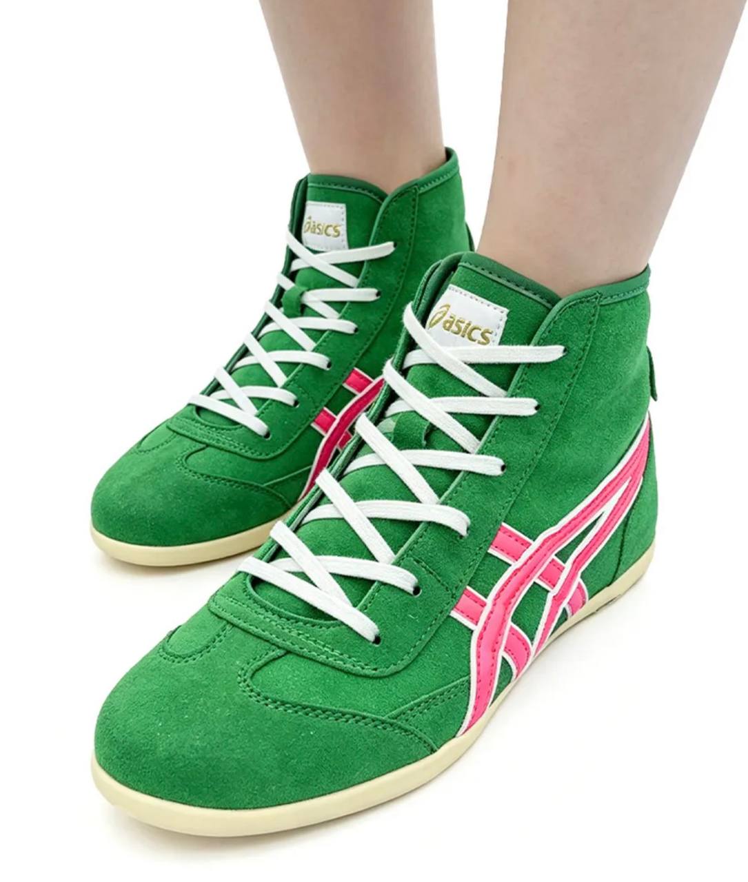 Wrestling Shoes green/pink