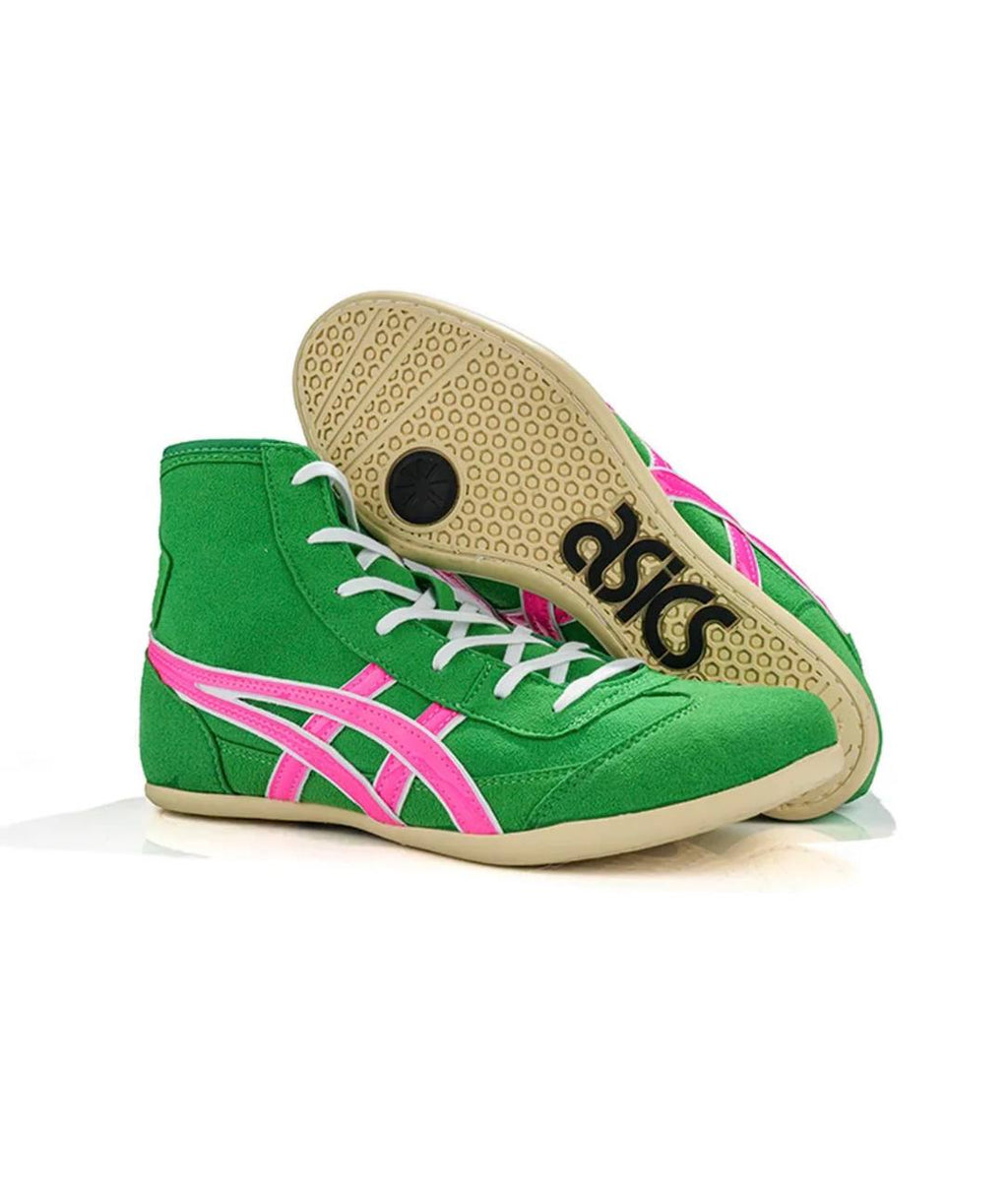 Wrestling Shoes green/pink