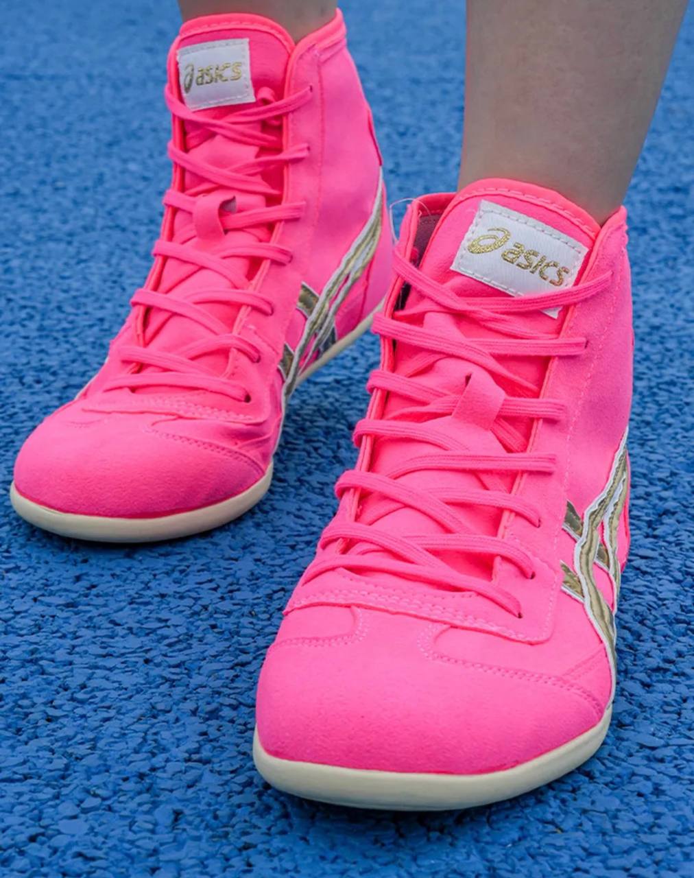 Wrestling Shoes pink/gold