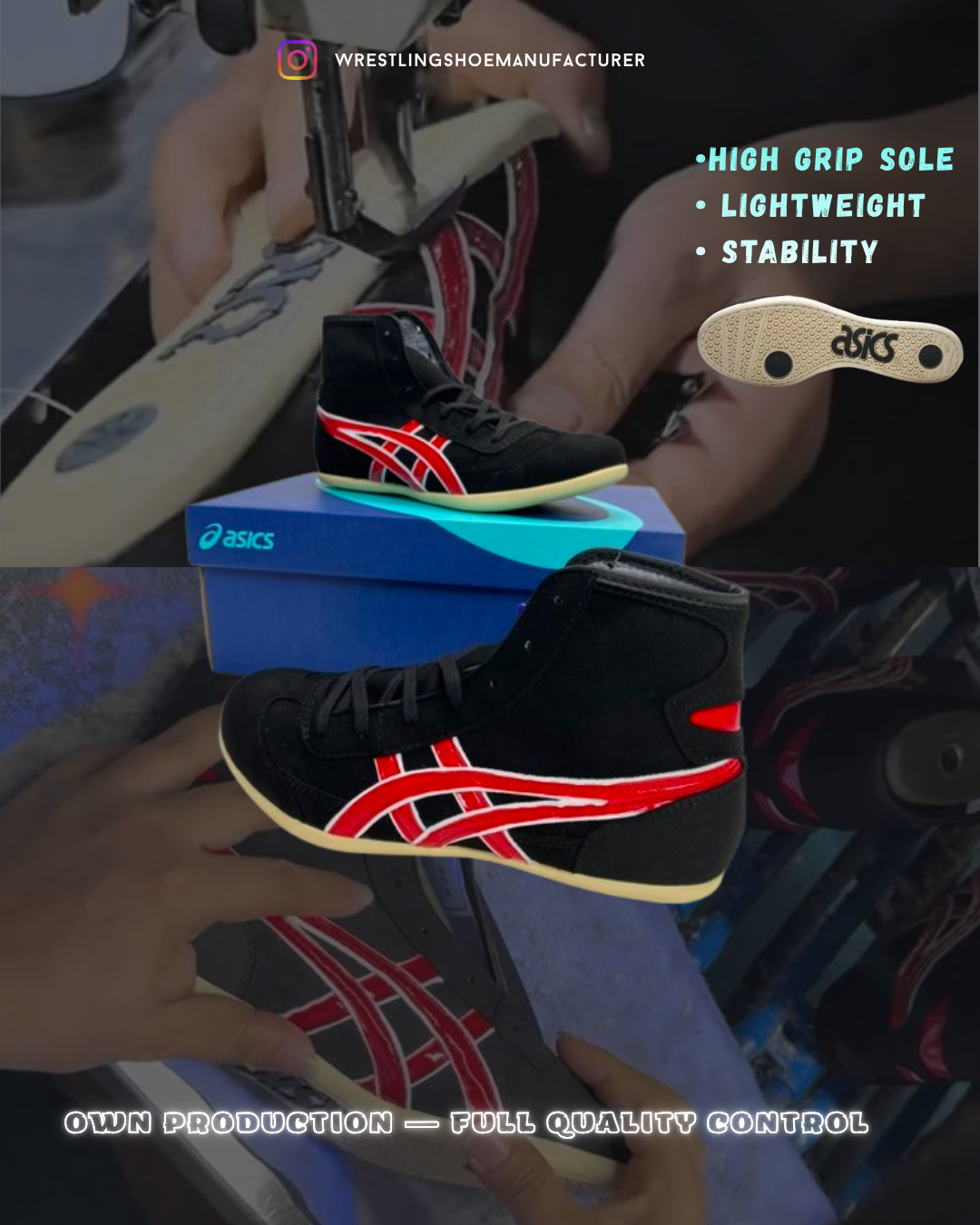Wrestling Shoes black/red
